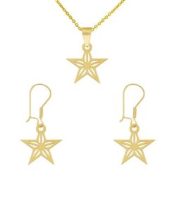 نیم ست طلا طرح ستاره