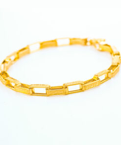 دستبند طلا مدل مستطیلی