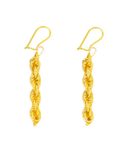 گوشواره طلا مدل طنابی